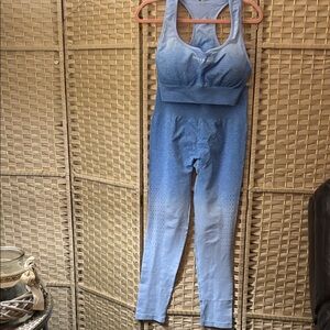 Blue Seamless Workout Set